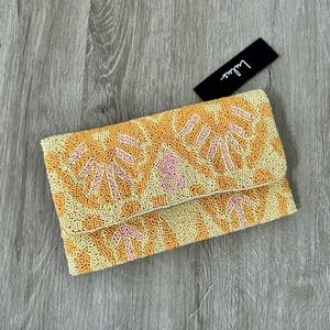 NWT Beaded Crossbody Clutch Bag